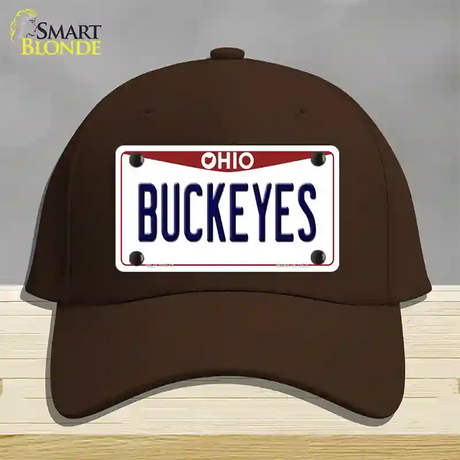 Buckeyes Ohio Novelty License Plate Hat Cotton / Dark Brown