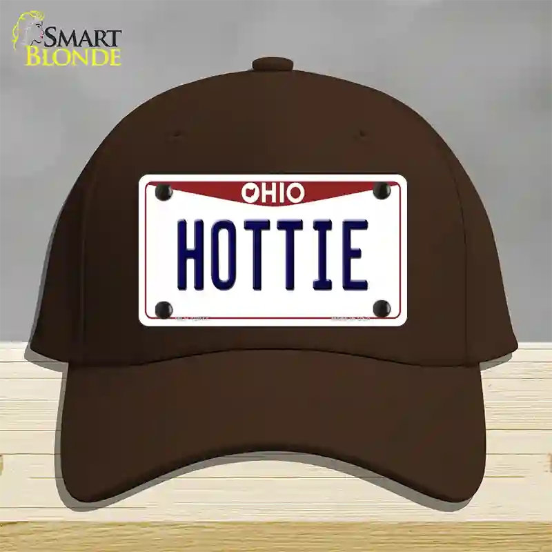 Hottie Ohio Novelty License Plate Hat Cotton / Dark Brown