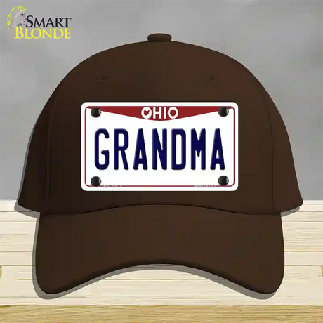 Grandma Ohio Novelty License Plate Hat Cotton / Dark Brown