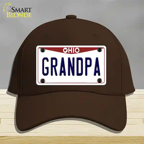 Grandpa Ohio Novelty License Plate Hat Cotton / Dark Brown