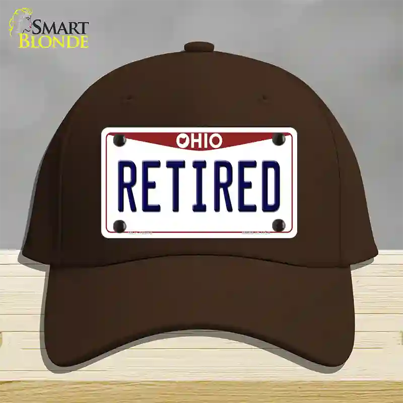 Retired Ohio Novelty License Plate Hat Cotton / Dark Brown