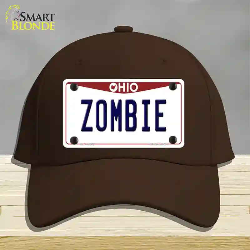 Zombie Ohio Novelty License Plate Hat Cotton / Dark Brown