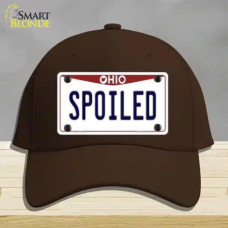 Spoiled Ohio Novelty License Plate Hat Cotton / Dark Brown