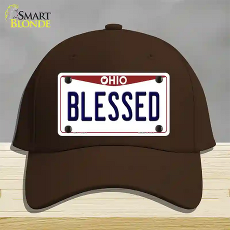 Blessed Ohio Novelty License Plate Hat Cotton / Dark Brown