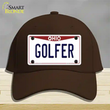 Golfer Ohio Novelty License Plate Hat Cotton / Dark Brown