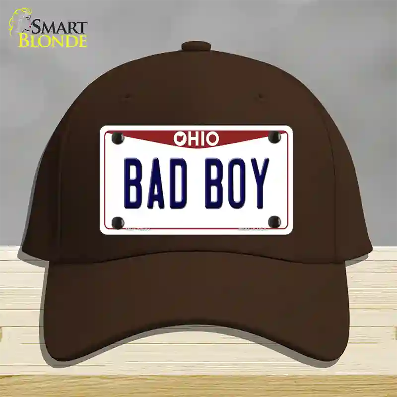 Bad Boy Ohio Novelty License Plate Hat Cotton / Dark Brown