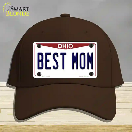 Best Mom Ohio Novelty License Plate Hat Cotton / Dark Brown