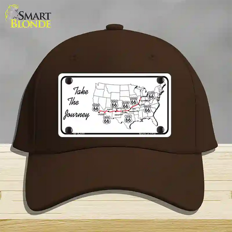 Take The Journey Novelty License Plate Hat Cotton / Dark Brown