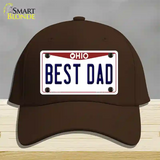 Best Dad Ohio Novelty License Plate Hat Cotton / Dark Brown