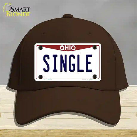 Single Ohio Novelty License Plate Hat Cotton / Dark Brown