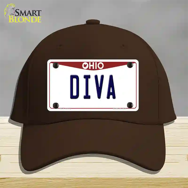 Diva Ohio Novelty License Plate Hat Cotton / Dark Brown