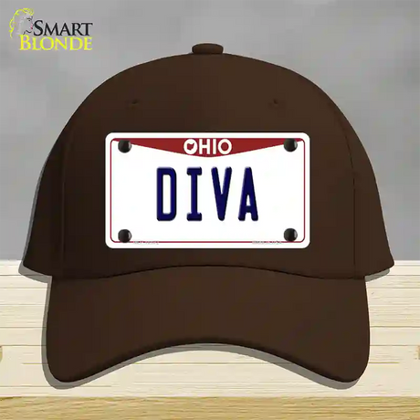 Diva Ohio Novelty License Plate Hat Cotton / Dark Brown