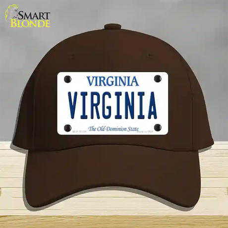 Virginia Old Dominion Novelty License Plate Hat Cotton / Dark Brown