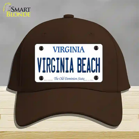 Virginia Beach Virginia Novelty License Plate Hat Cotton / Dark Brown