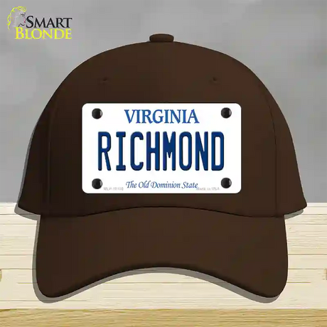 Richmond Virginia Novelty License Plate Hat Cotton / Dark Brown