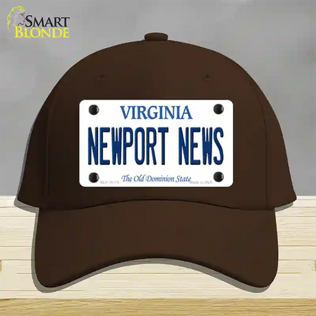 Newport News Virginia Novelty License Plate Hat Cotton / Dark Brown