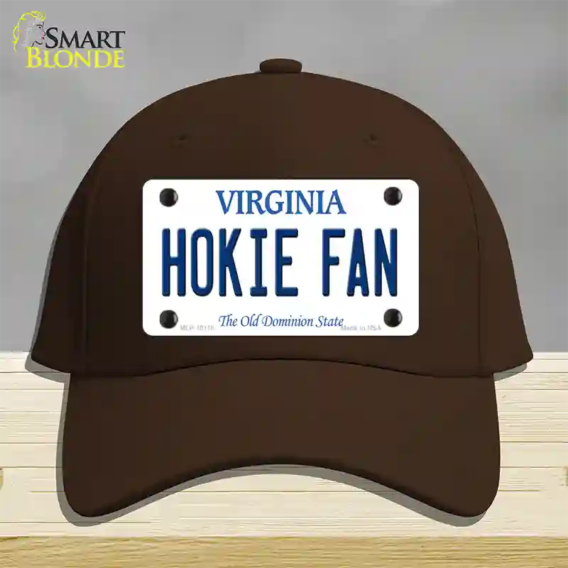 Hokie Fan Virginia Novelty License Plate Hat Cotton / Dark Brown