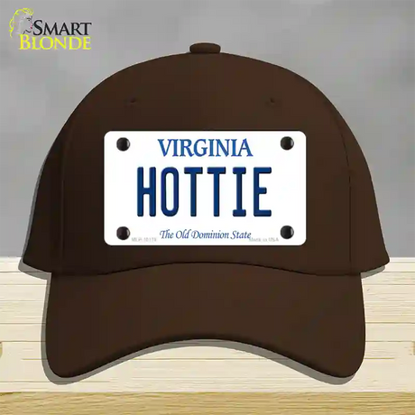 Hottie Virginia Novelty License Plate Hat Cotton / Dark Brown