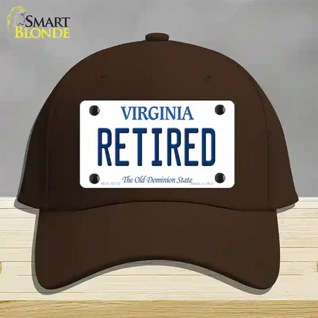 Retired Virginia Novelty License Plate Hat Cotton / Dark Brown