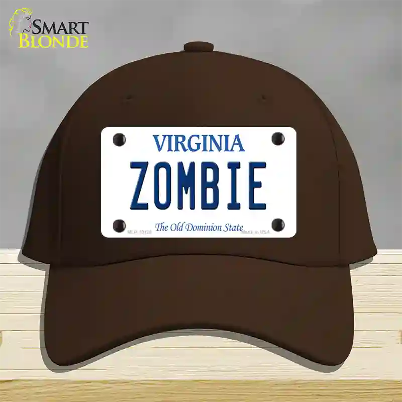 Zombie Virginia Novelty License Plate Hat Cotton / Dark Brown