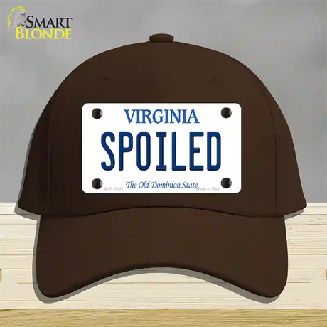 Spoiled Virginia Novelty License Plate Hat Cotton / Dark Brown