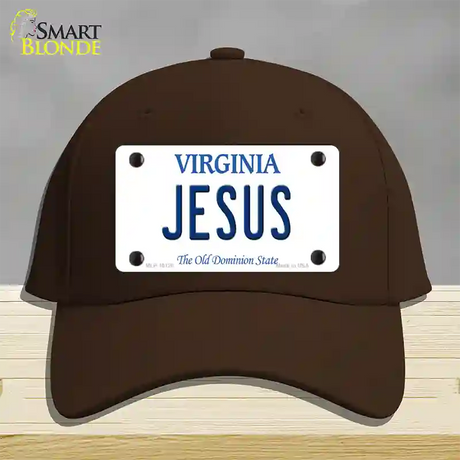 Jesus Virginia Novelty License Plate Hat Cotton / Dark Brown