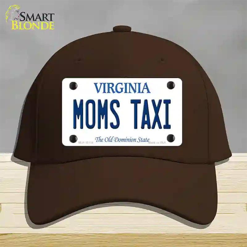 Moms Taxi Virginia Novelty License Plate Hat Cotton / Dark Brown