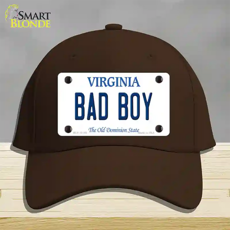 Bad Boy Virginia Novelty License Plate Hat Cotton / Dark Brown