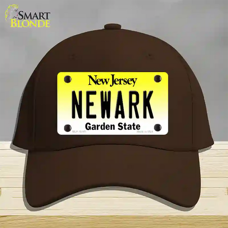 Newark New Jersey Novelty License Plate Hat Cotton / Dark Brown