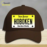 Hoboken New Jersey Novelty License Plate Hat Cotton / Dark Brown