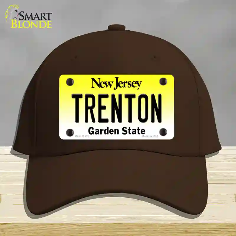 Trenton New Jersey Novelty License Plate Hat Cotton / Dark Brown