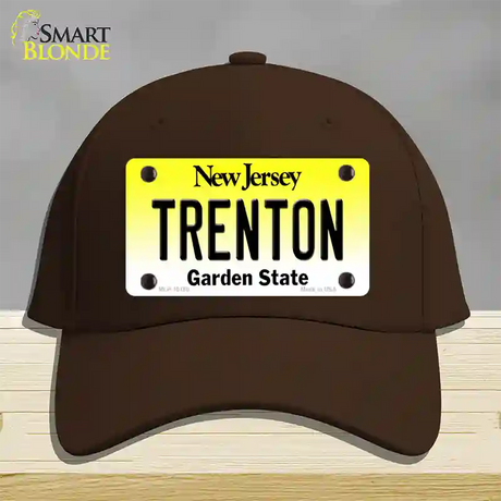 Trenton New Jersey Novelty License Plate Hat Cotton / Dark Brown