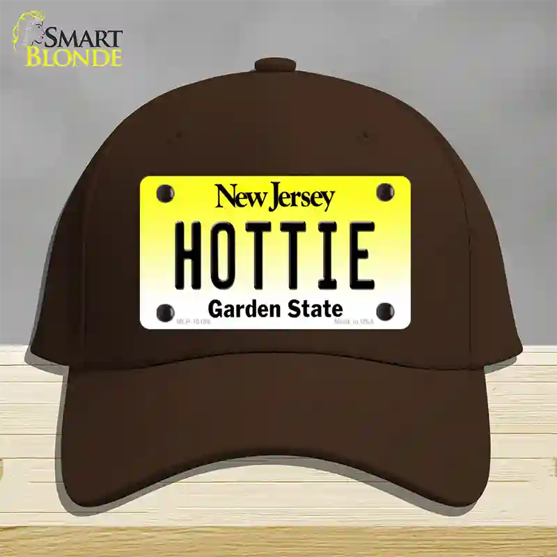 Hottie New Jersey Novelty License Plate Hat Cotton / Dark Brown