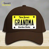 Grandma New Jersey Novelty License Plate Hat Cotton / Dark Brown