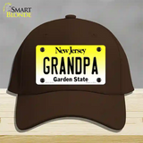 Grandpa New Jersey Novelty License Plate Hat Cotton / Dark Brown