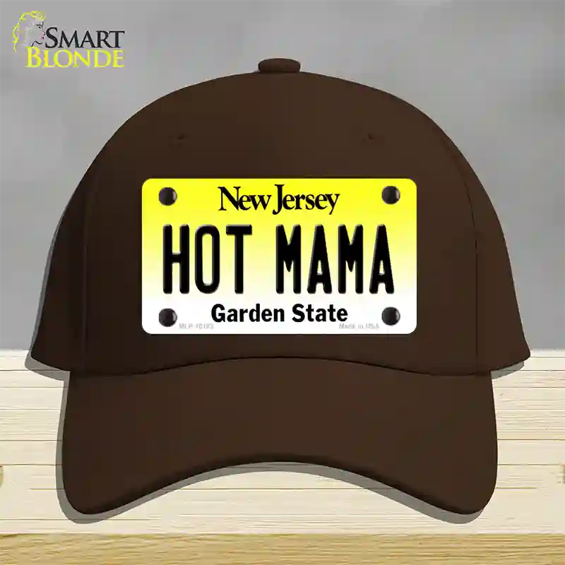 Hot Mama New Jersey Novelty License Plate Hat Cotton / Dark Brown