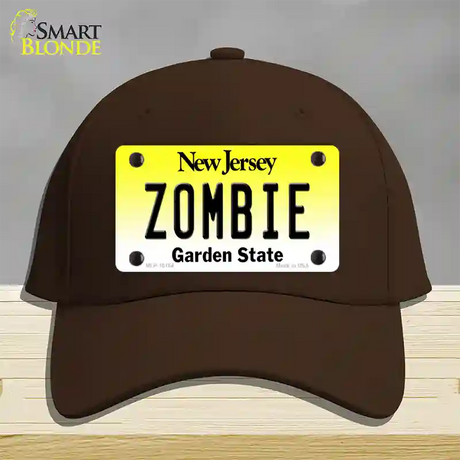 Zombie New Jersey Novelty License Plate Hat Cotton / Dark Brown