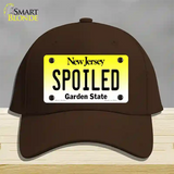 Spoiled New Jersey Novelty License Plate Hat Cotton / Dark Brown