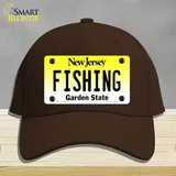 Fishing New Jersey Novelty License Plate Hat Cotton / Dark Brown