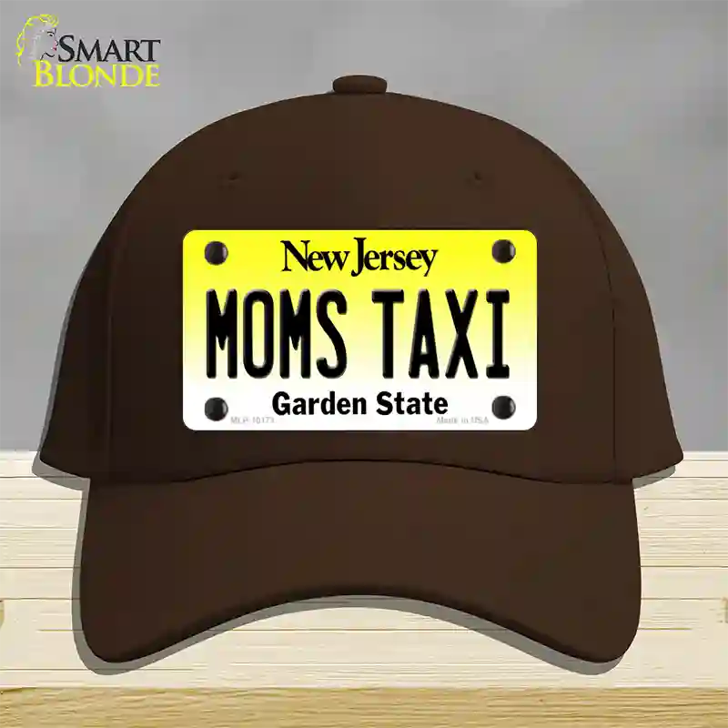 Moms Taxi New Jersey Novelty License Plate Hat Cotton / Dark Brown