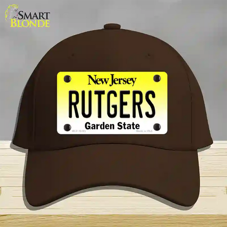 Rutgers New Jersey Novelty License Plate Hat Cotton / Dark Brown