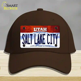 Salt Lake City Utah Novelty License Plate Hat Cotton / Dark Brown