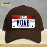 Moab Utah Novelty License Plate Hat Cotton / Dark Brown