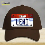 Lehi Utah Novelty License Plate Hat Cotton / Dark Brown