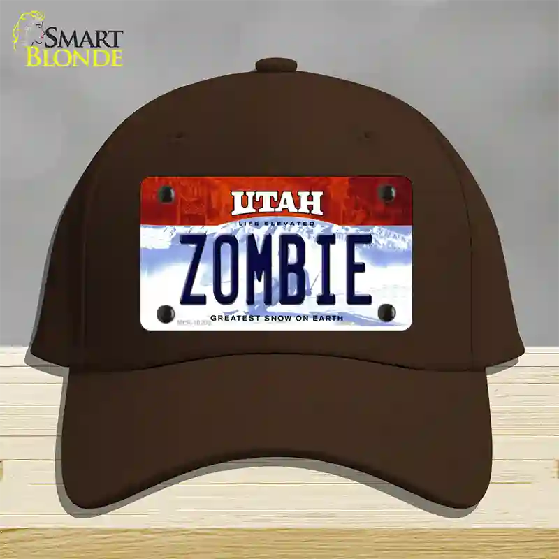 Zombie Utah Novelty License Plate Hat Cotton / Dark Brown