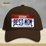 Best Mom Utah Novelty License Plate Hat Cotton / Dark Brown