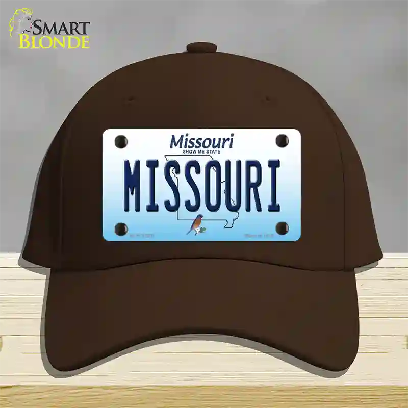 Missouri Show Me State Novelty License Plate Hat Cotton / Dark Brown