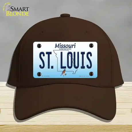 St Louis Missouri Novelty License Plate Hat Cotton / Dark Brown