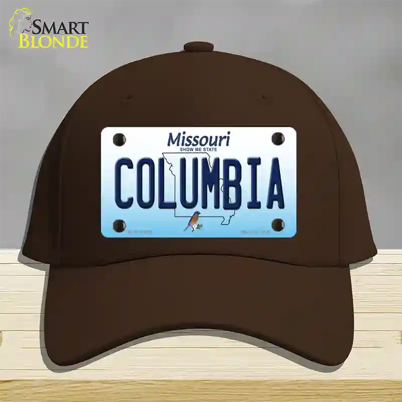 Columbia Missouri Novelty License Plate Hat Cotton / Dark Brown