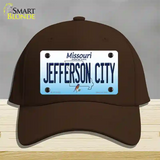 Jefferson City Missouri Novelty License Plate Hat Cotton / Dark Brown